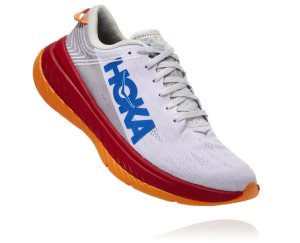 Hoka One One Men's Carbon X Running Shoes White/Red - AU ONXB